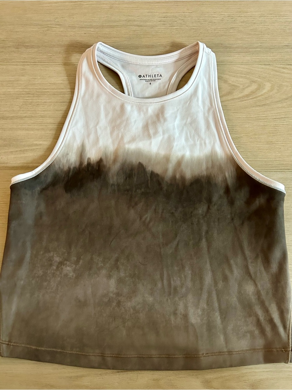 Athleta Shanti Watercolor Stripe Crop Tank